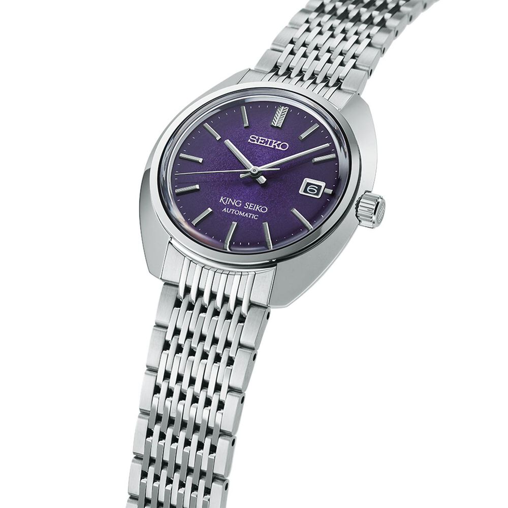 King Seiko ‘Edo Purple’ 6L 1969 Re-Interpretation 39.4mm Stainless Steel Bracelet Watch image number 2