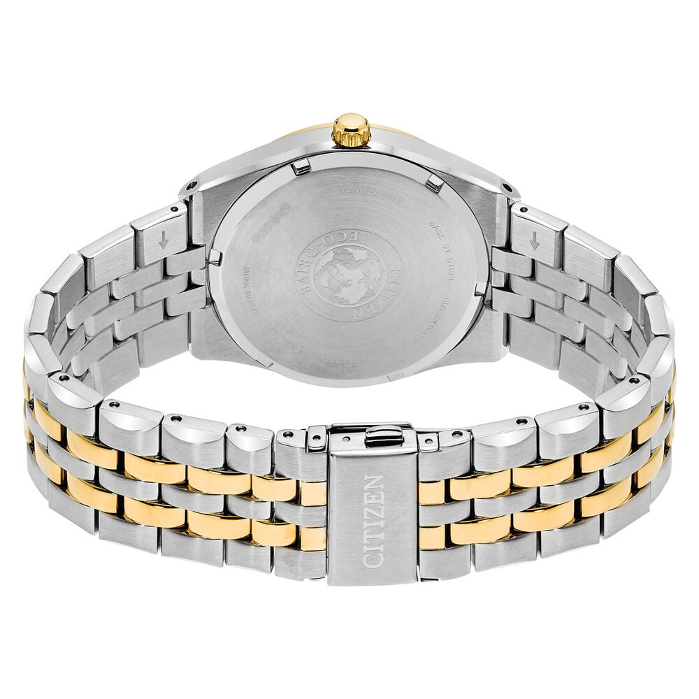 Citizen Eco-Drive Corso blue dial two-tone bracelet watch image number 3