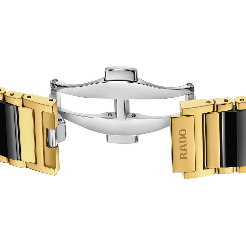 Rado Integral Diamonds 31.5mm Black Dial Duo Tone Bracelet Watch