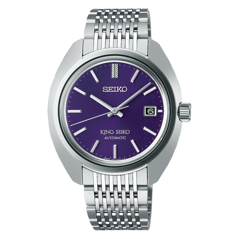 King Seiko ‘Edo Purple’ 6L 1969 Re-Interpretation 39.4mm Stainless Steel Bracelet Watch image number 0