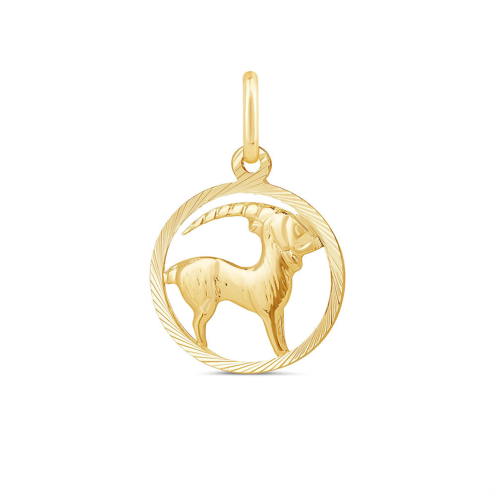 9ct Capricorn Zodiac Pendant (Chain Included)