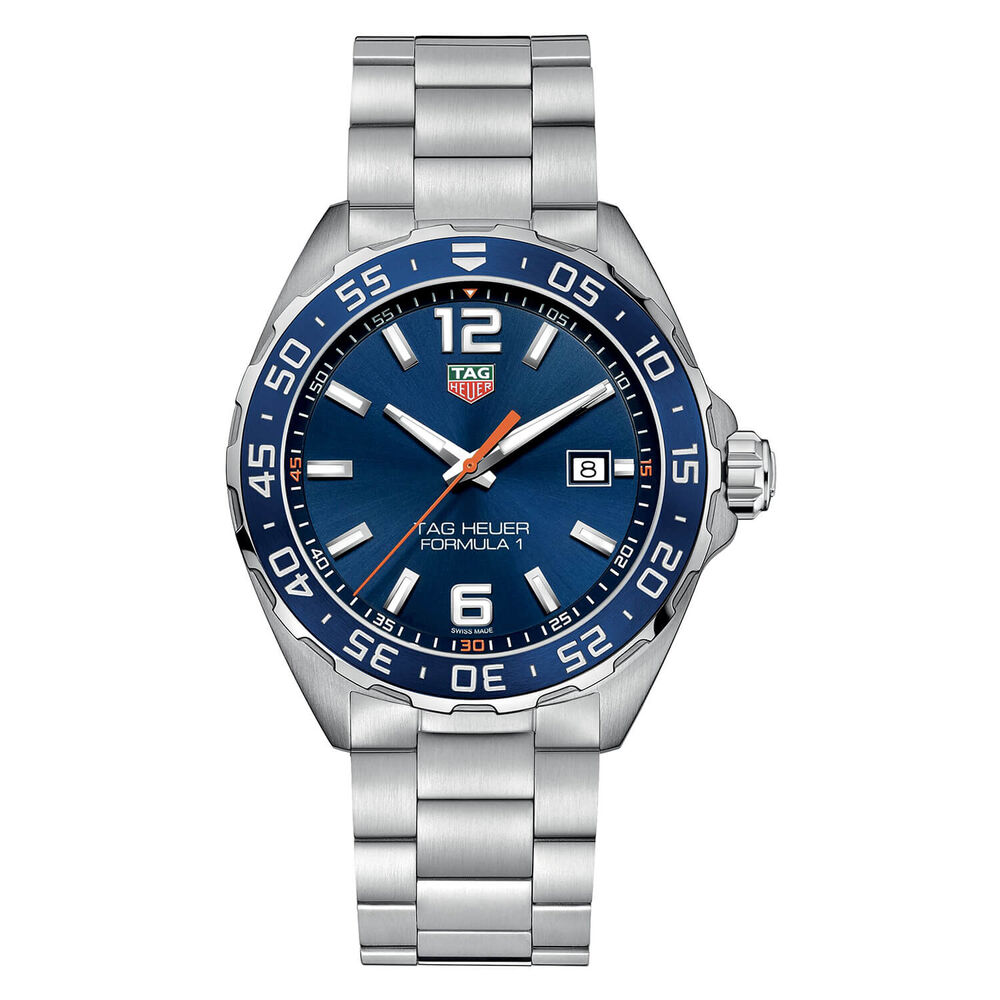 TAG Heuer Formula 1 Date 43mm Blue Dial & Bezel Stainless Steel Bracelet Watch image number 0