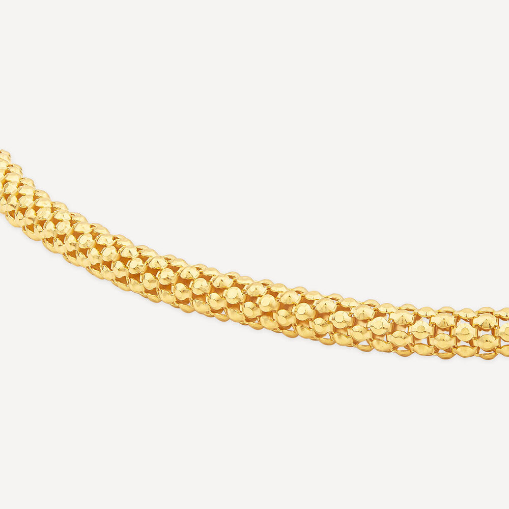 Yellow Gold Plated Sterling Silver Popcorn Tube Bracelet