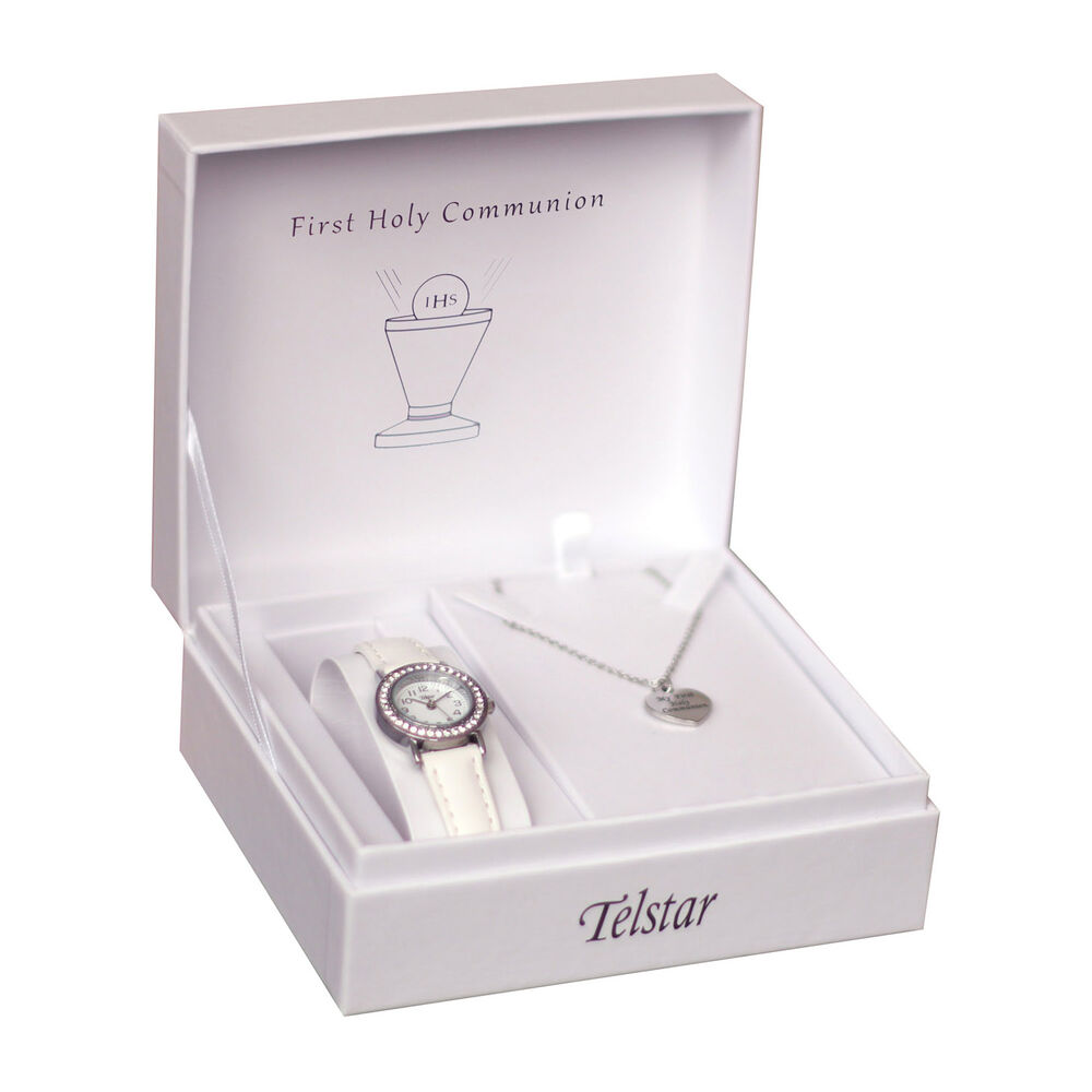 Telstar Crystal Watch & Communion Necklace Set