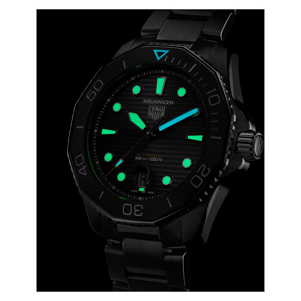 TAG Heuer Aquaracer Diver 43mm Black Black Bezel Steel Case Watch image number 6