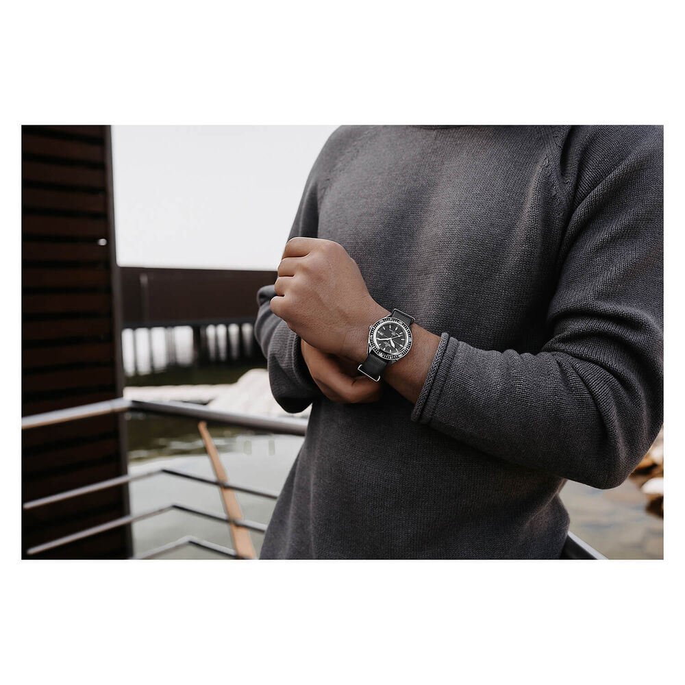 Certina DS Super PH500M 43mm Black Dial Black Bezel Steel Case NATO Strap Watch image number 11