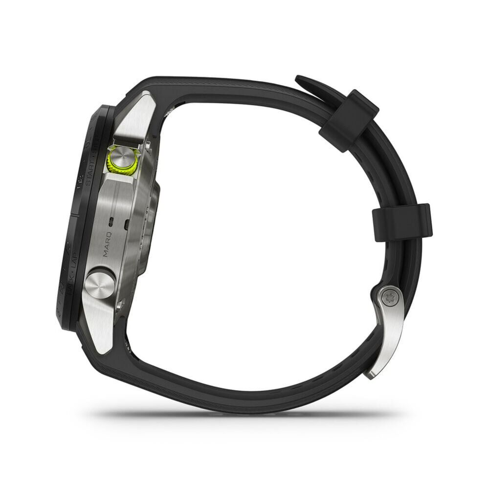 Garmin MARQ® Athlete (Gen 2) 46mm Titanium Case Black Bezel Rubber Strap Watch image number 3