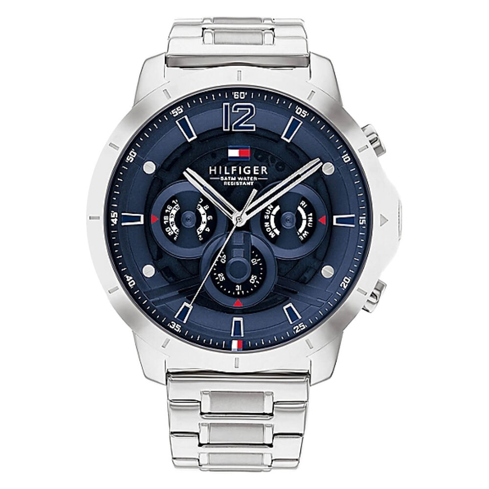 Tommy Hilfiger 50mm Blue Dial Stainless Steel Bracelet Watch image number 0