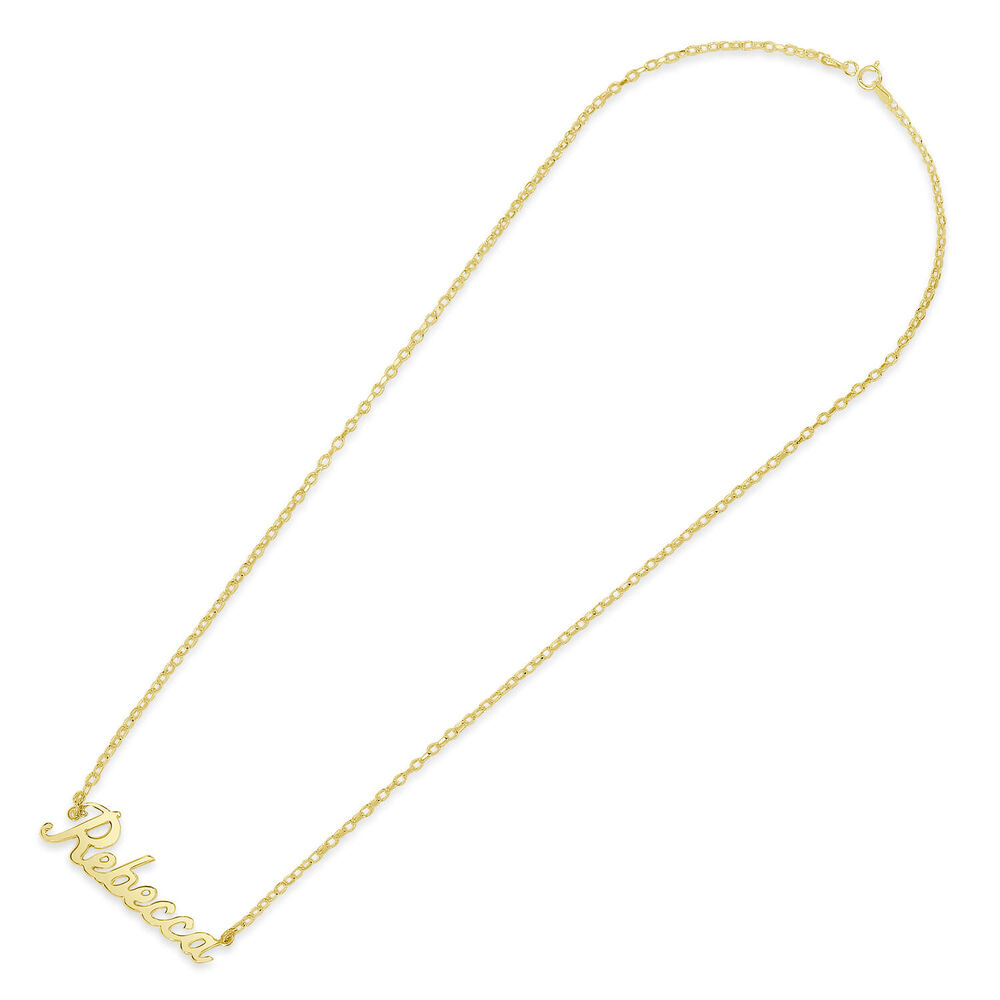 9ct Yellow Gold Personalised Name Necklace (7-10 letters) (Special Order: 3-5 weeks) image number 2