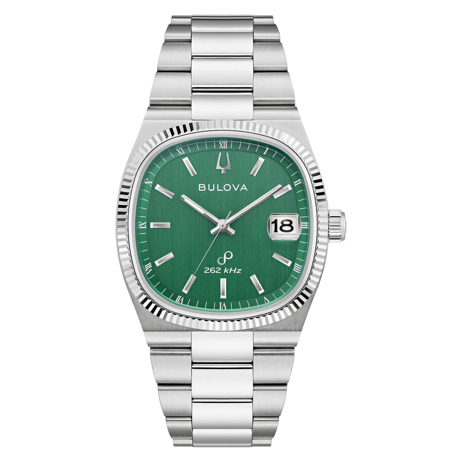 Bulova Super Seville 38mm Green Dial Steel Bracelet Watch