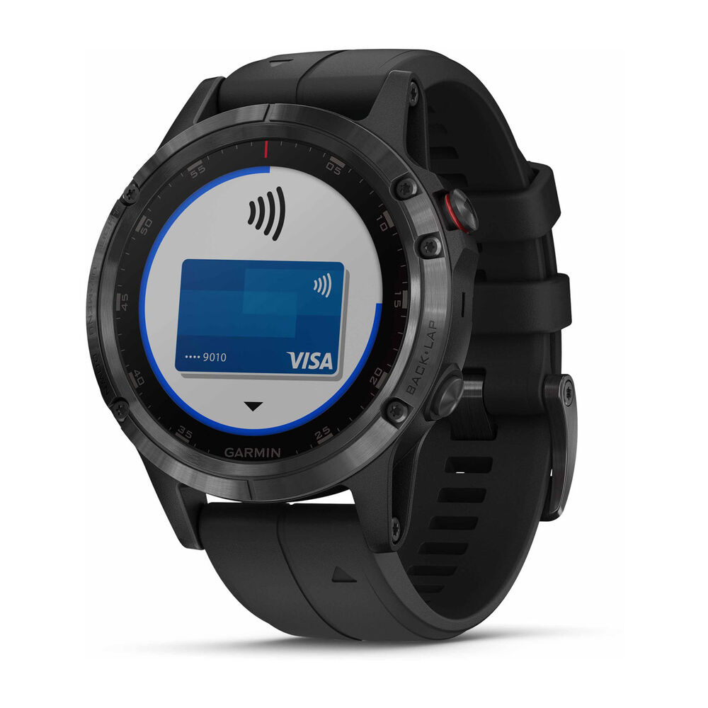 Garmin fenix 5 Plus Black Silicone 42mm Smartwatch image number 0