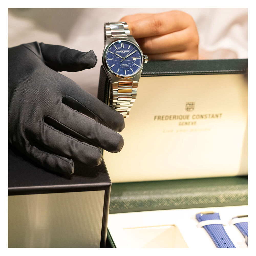 Frederique Constant Highlife COSC Automatic Blue Dial Steel Case Bracelet image number 4