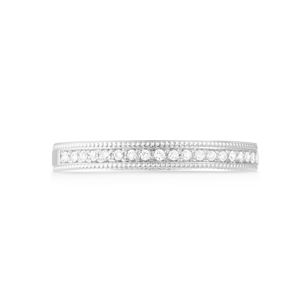 9ct White Gold 0.10ct Diamond Dot 2.5mm Ladies' Wedding Ring image number 1