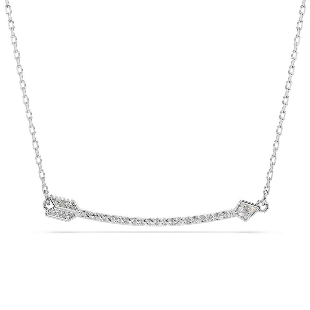 Swarovski Idyllia Crystals & Cubic Zirconia Rhodium Plated Arrow Pendant