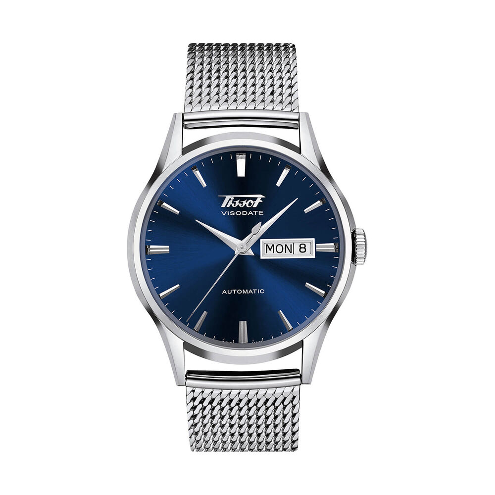 Pre-Owned Tissot Heritage Visodate Automatic 40mm Blue Dial Steel Mesh Bracelet Watch