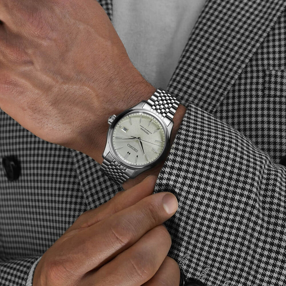 Seiko Presage Classic Series 'Shiro-iro' 40mm White Dial Steel Bracelet Watch image number 7
