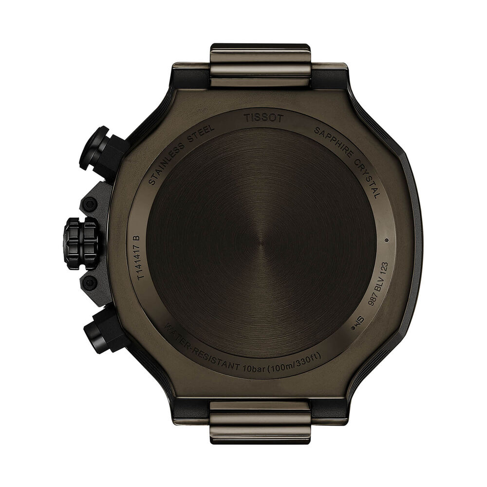 Tissot T-Race Quartz Chronograph 45mm Dark Grey Dial Khaki Rubber Strap Watch image number 2