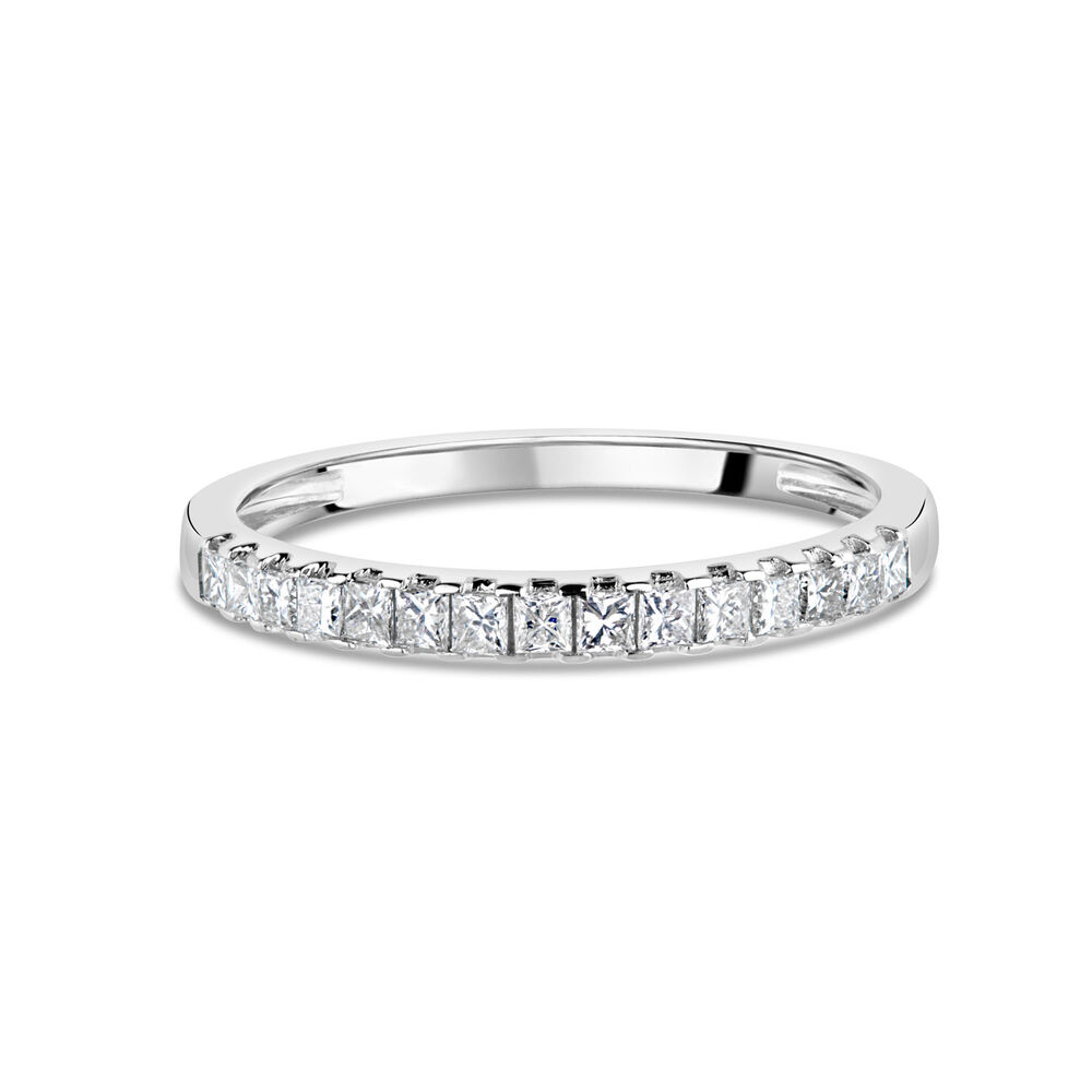 18ct White Gold 0.33ct Diamond Princess Eternity Ring image number 7