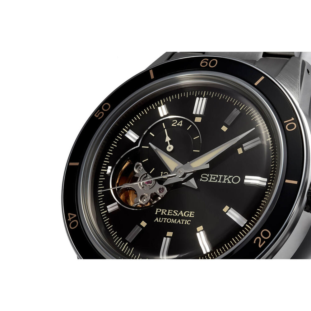 Seiko Presage Basic Line 40.7mm Black Dial Bracelet Watch image number 2