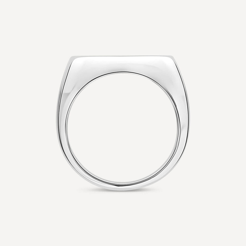 Sterling Silver Oval Black Onyx Signet Ring image number 3