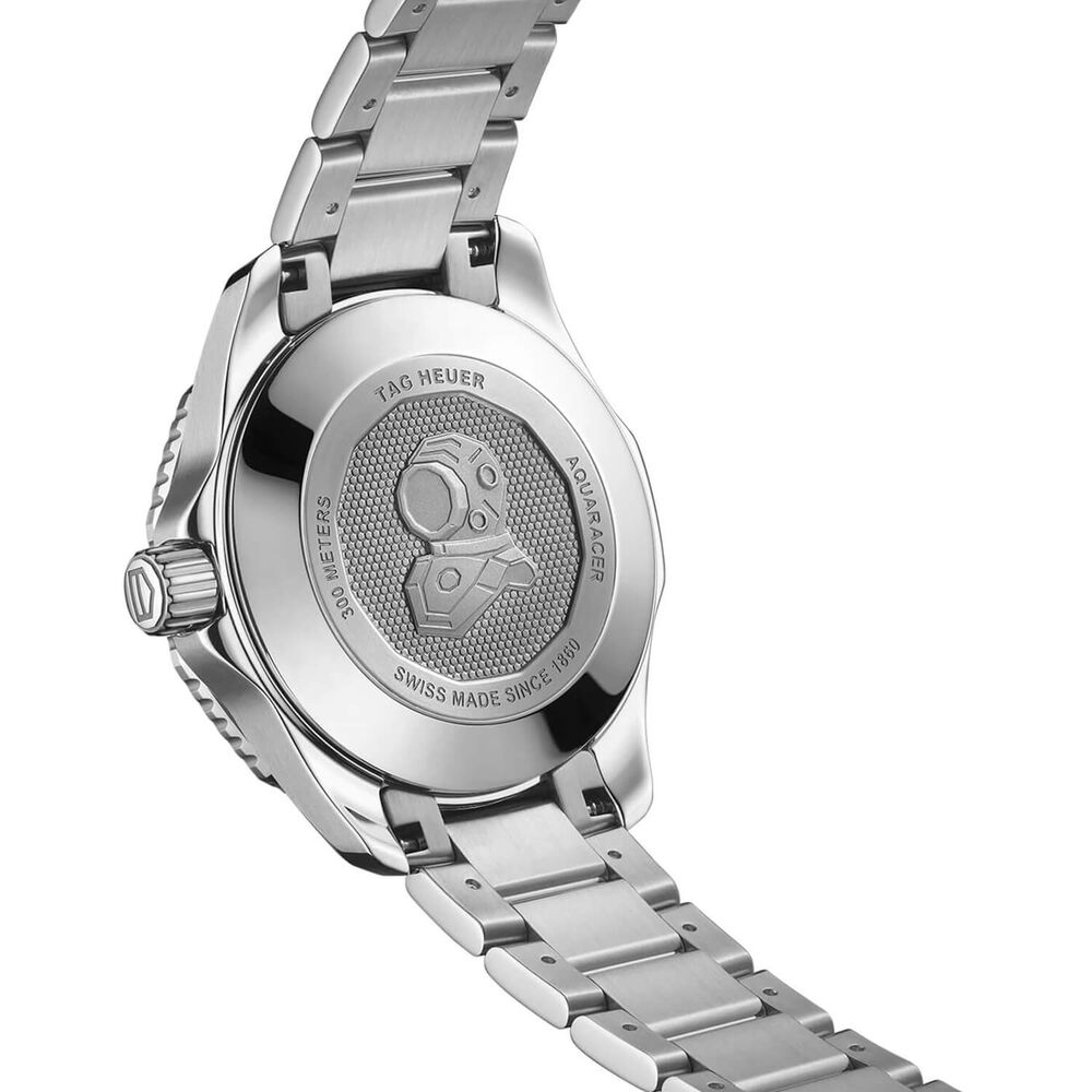 TAG  Heuer Aquaracer Professional 300 Date 36mm Turqoise Dial Diamond Dots Rubber Strap Watch image number 2