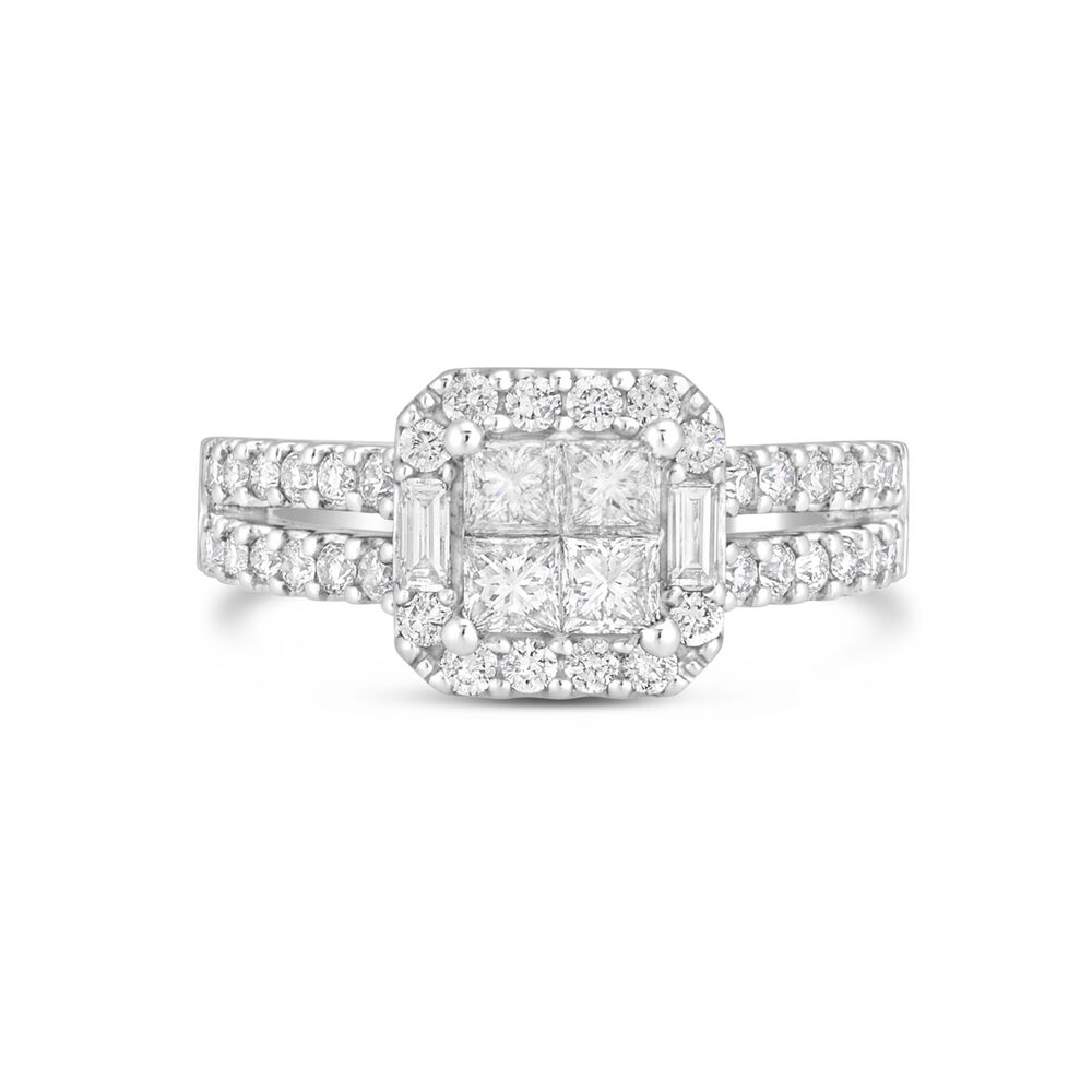 18ct White Gold Engagement Ring image number 1
