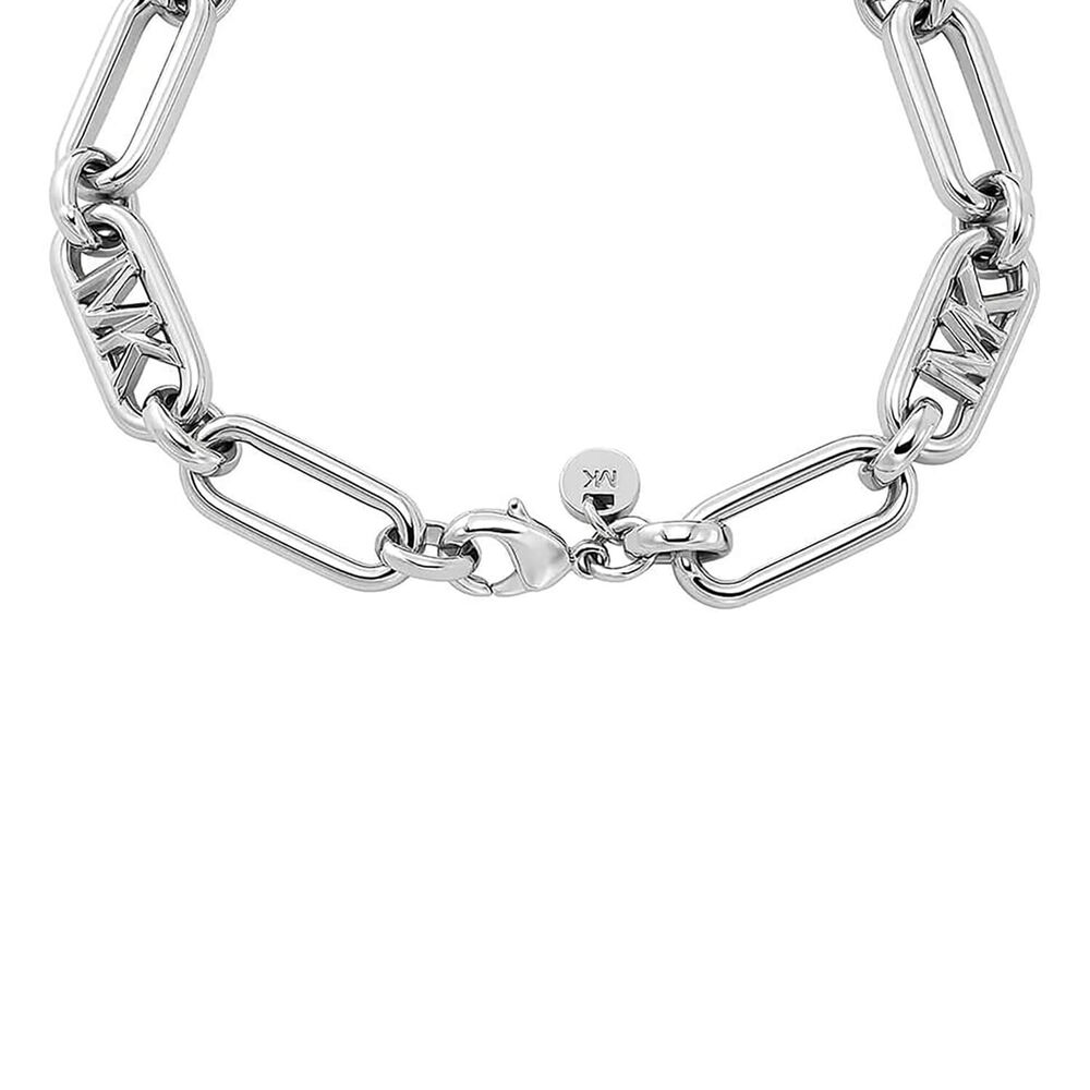 Michael Kors Statement Platinum Plated Brass Chain Link Bracelet