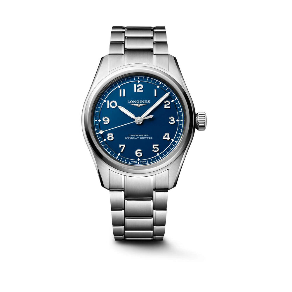 Longines Spirit Pilot 39mm Blue Dial Steel Bracelet Watch