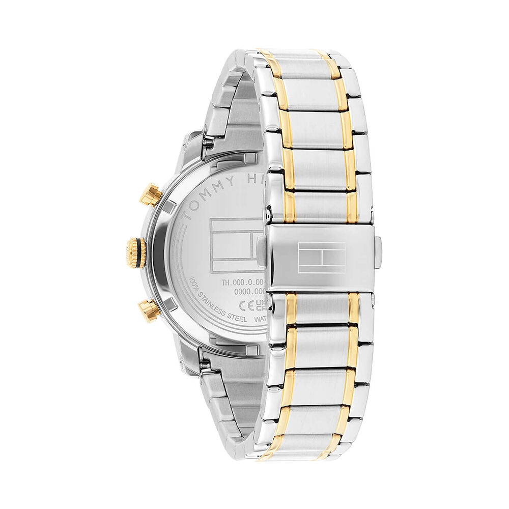 Tommy Hilfiger Oxford 42mm Black Dial Two Tone Bracelet Watch image number 2