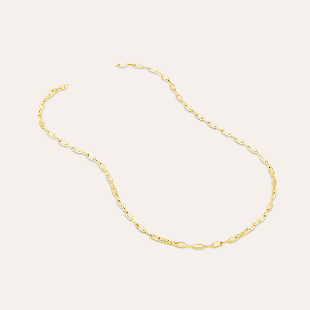 9ct Yellow Gold Paperlink Diamond Cut 20 inch Chain Necklet