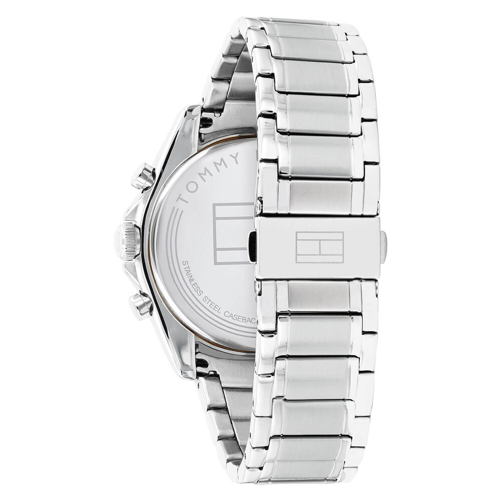 Tommy Hilfiger 44 mm Black Dial Chronograph Steel Case Bracelet Watch