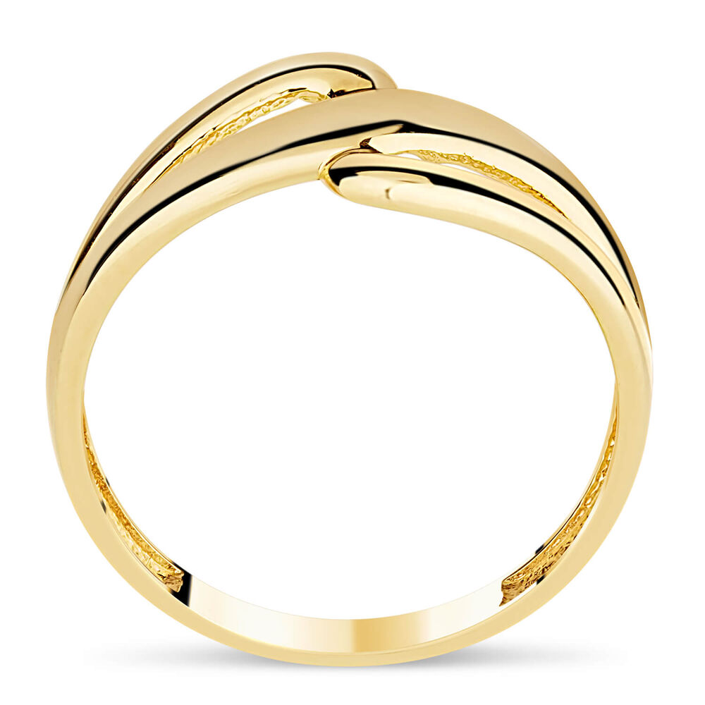 9ct Gold Three Strand Wave Ladies Ring image number 2
