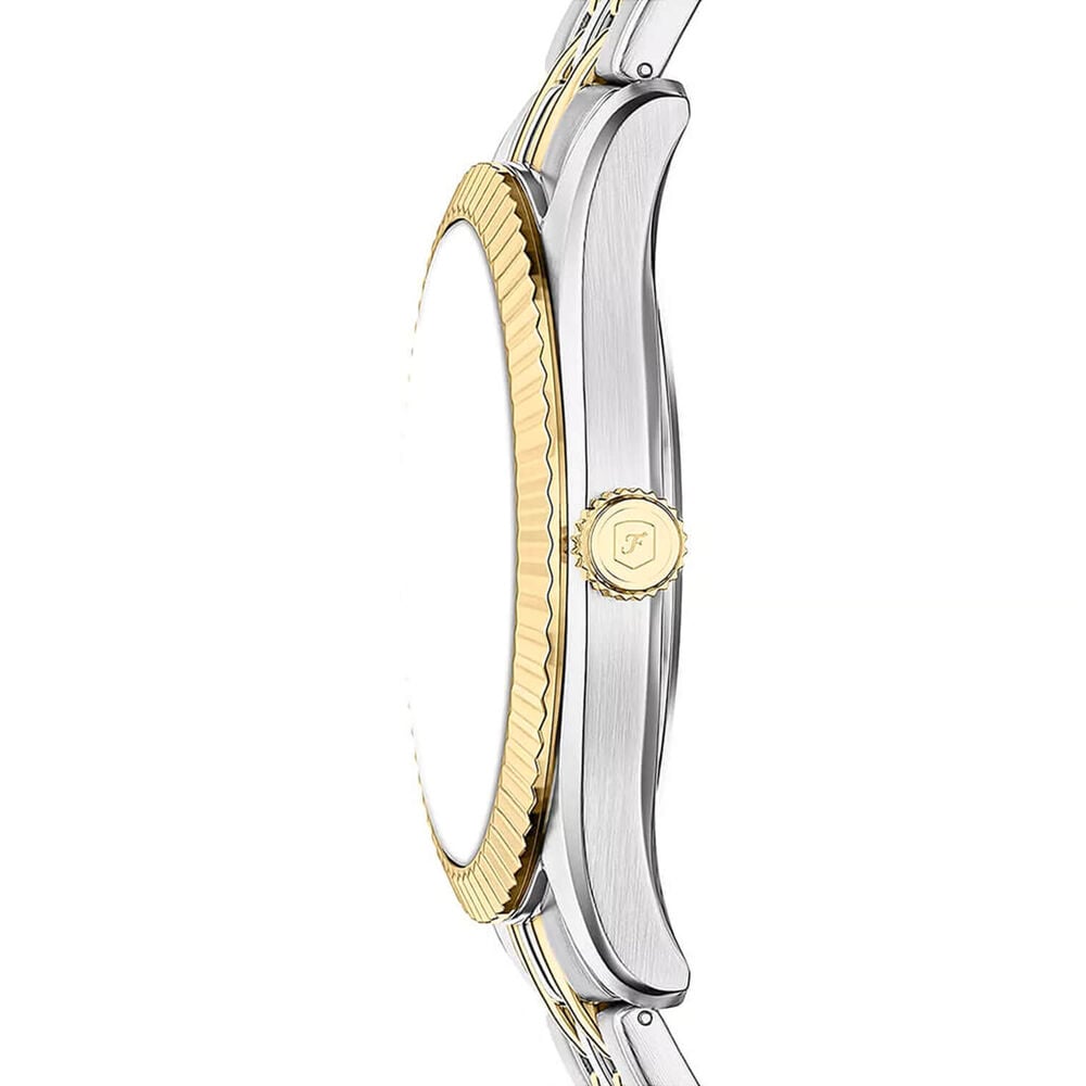 Fossil Campbell 42mm Blue Dial Two Tone Stainless Steel Bracelet Watch image number 2