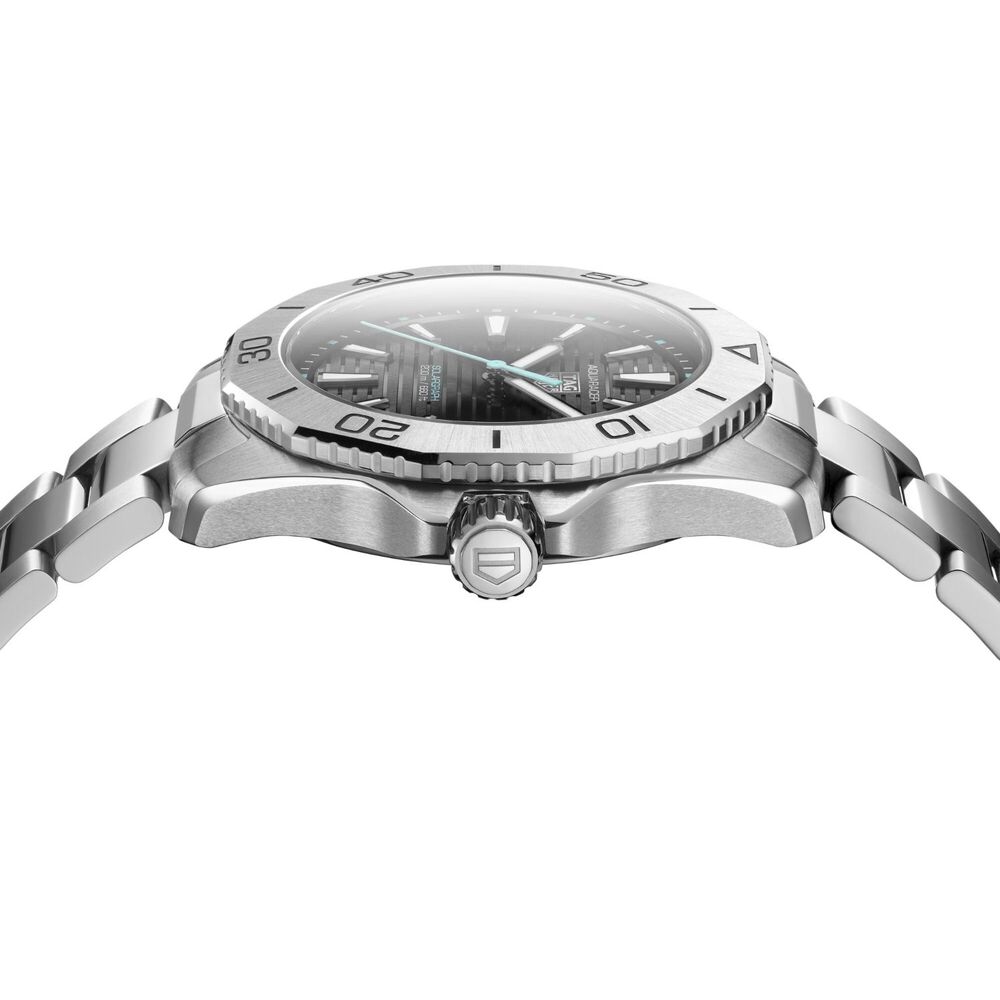 TAG Heuer Aquaracer Professional 200 Solargraph 40mm Black Dial Stainless Steel Bracelet Watch image number 6