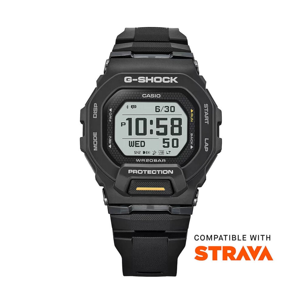 G-SHOCK G-SQUAD 48.4x45.9mm Digital Display Black Resin Strap Watch
