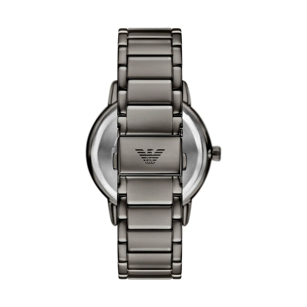 Emporio Armani Ruggero 43mm Blue Dial Dark Grey Stainless Steel Bracelet Watch image number 3
