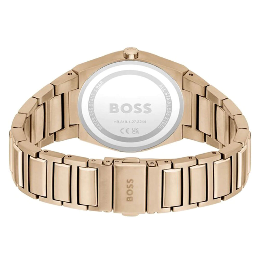 BOSS Steer 36mm Purple Gold Rose Gold Case Watch