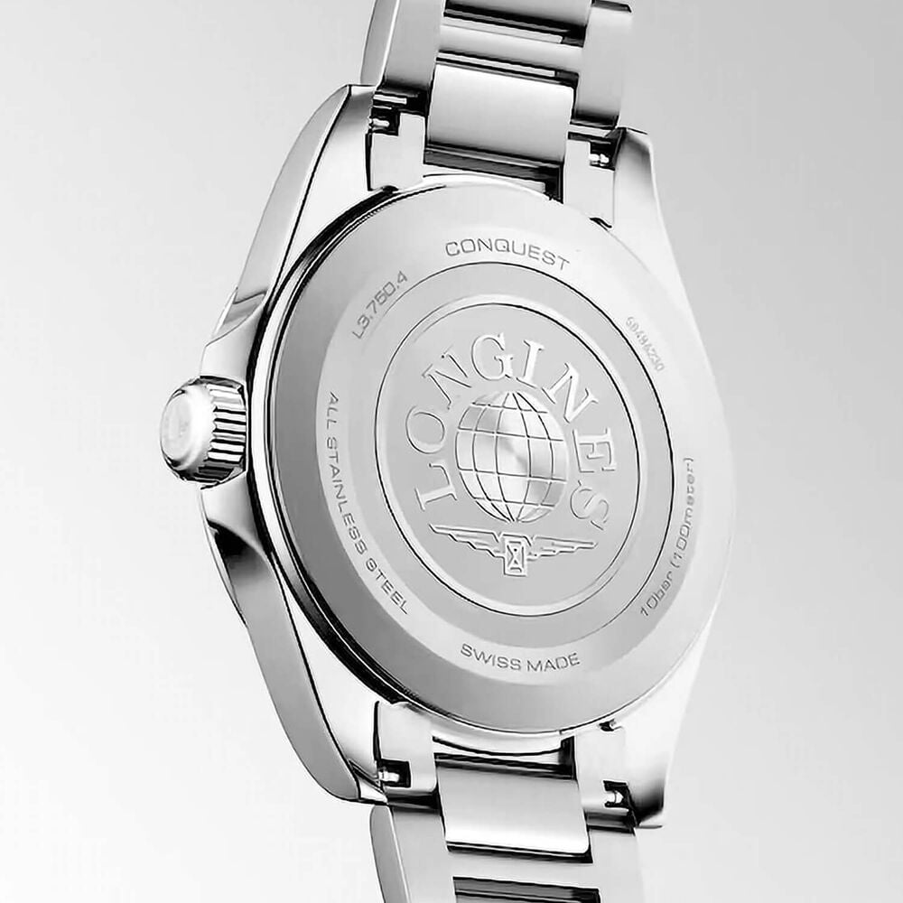 Longines Conquest 38mm Green Dial Stainless Steel Bracelet Watch