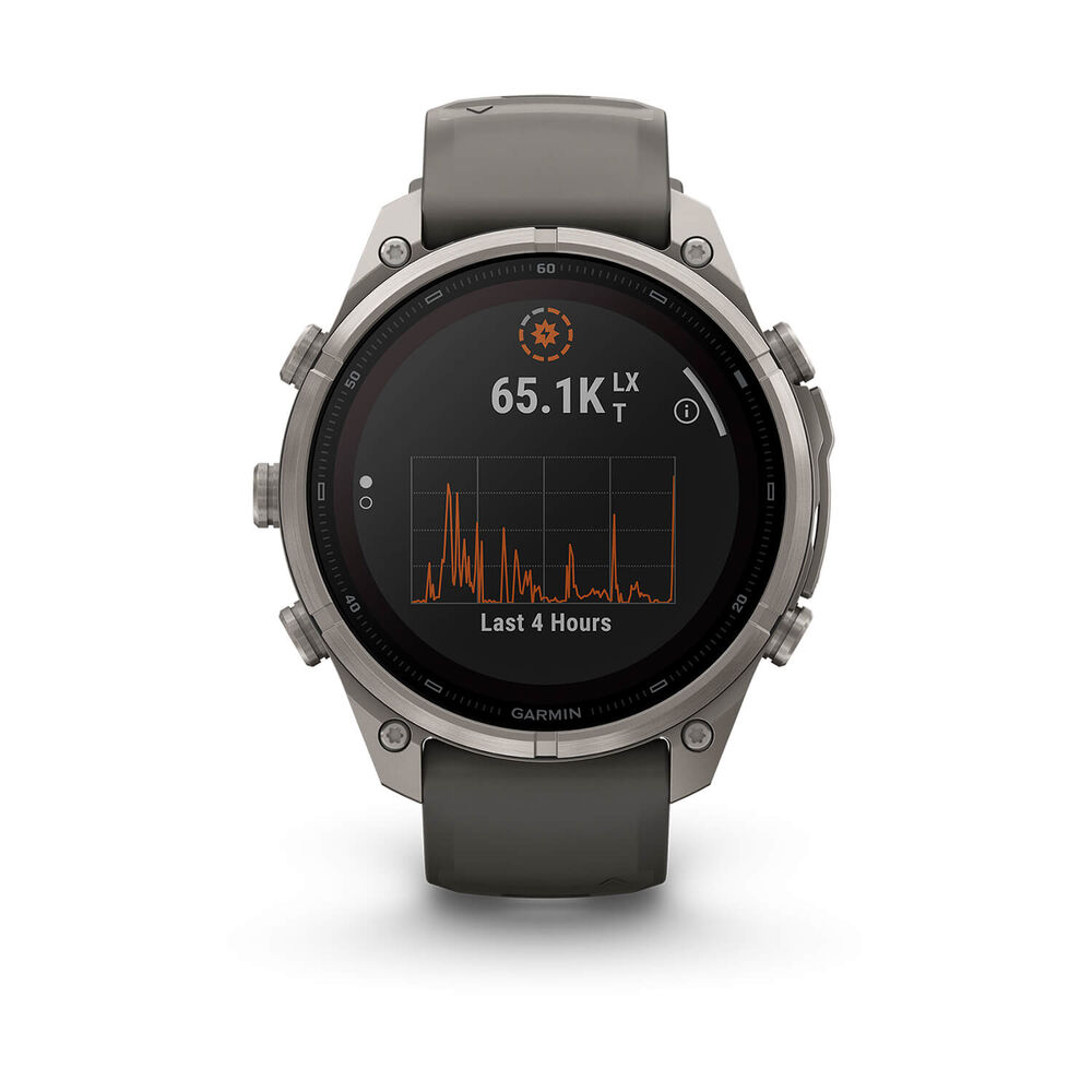 Garmin fenix 9 Pro 51mm Titanium Graphite/Black Silicone Strap Watch
