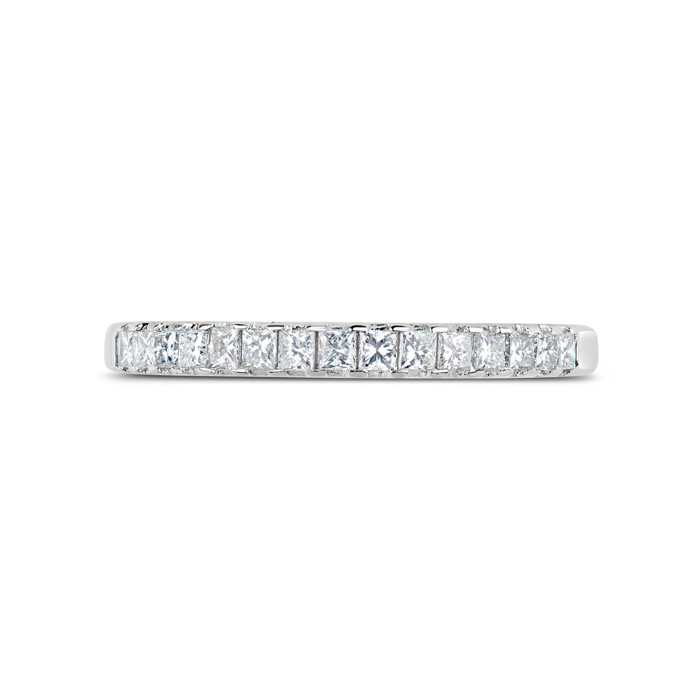 18ct White Gold 0.33ct Diamond Princess Eternity Ring image number 4