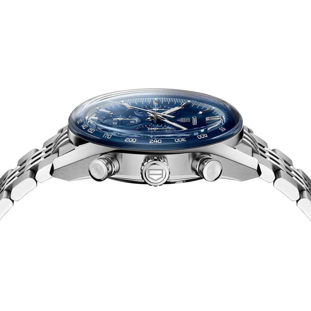 TAG Heuer Carerra Chronograph 41mm Blue Dial Steel Bracelet Watch image number 2