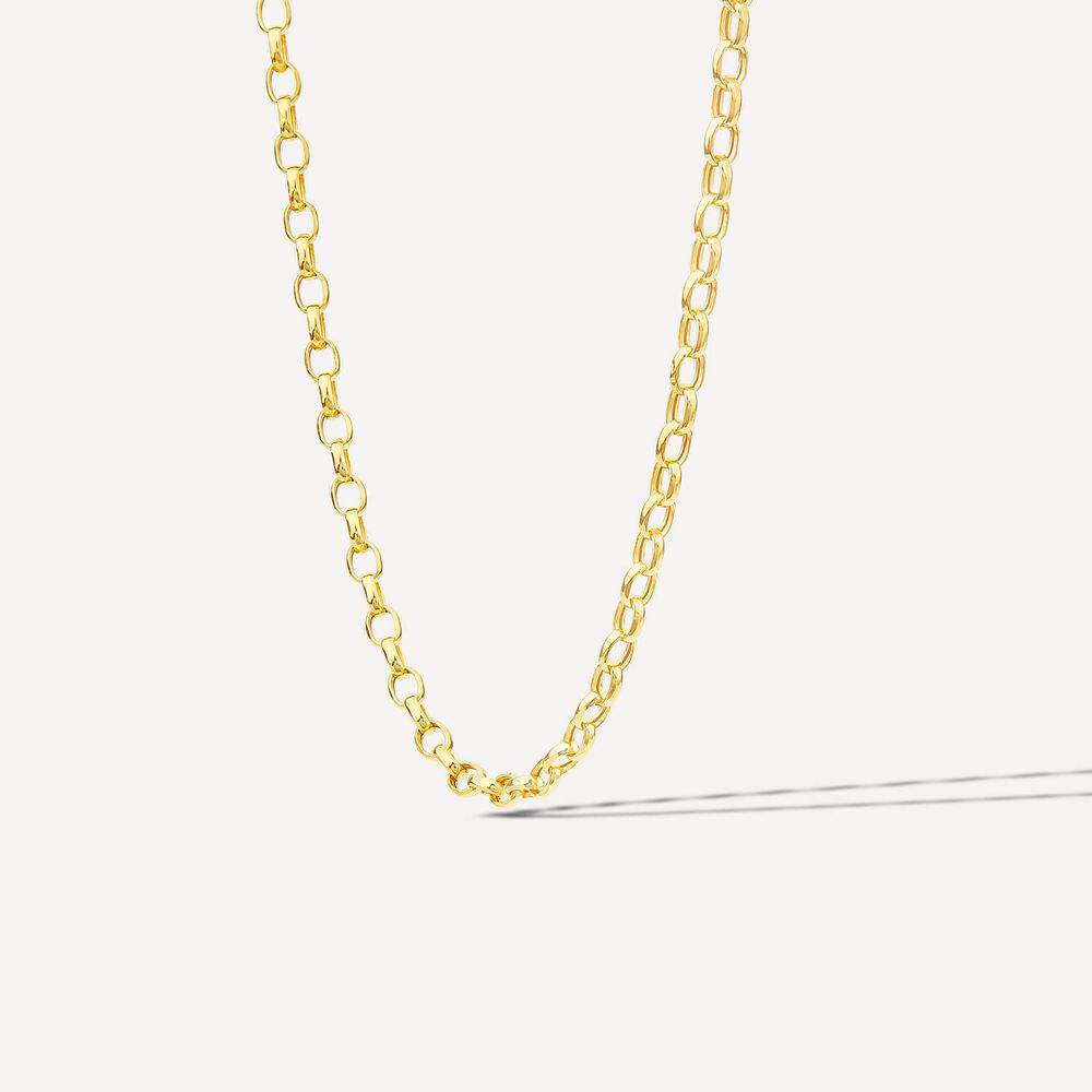 9ct Yellow Gold 20' Small Belcher Link Chain Necklet image number 1
