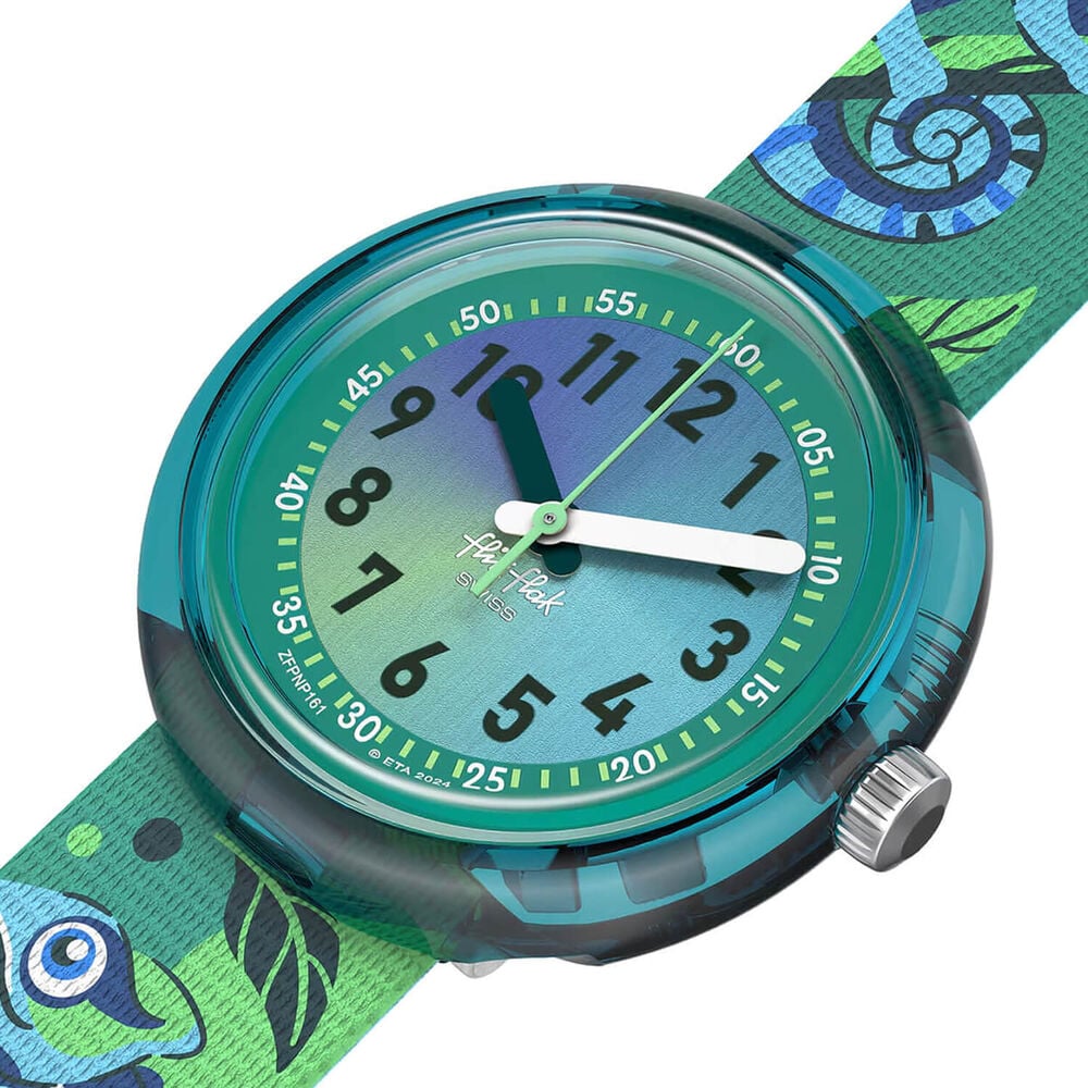 FLIK FLAK Camo Friends 31.85mm Green Dial Quartz Kids Watch image number 2