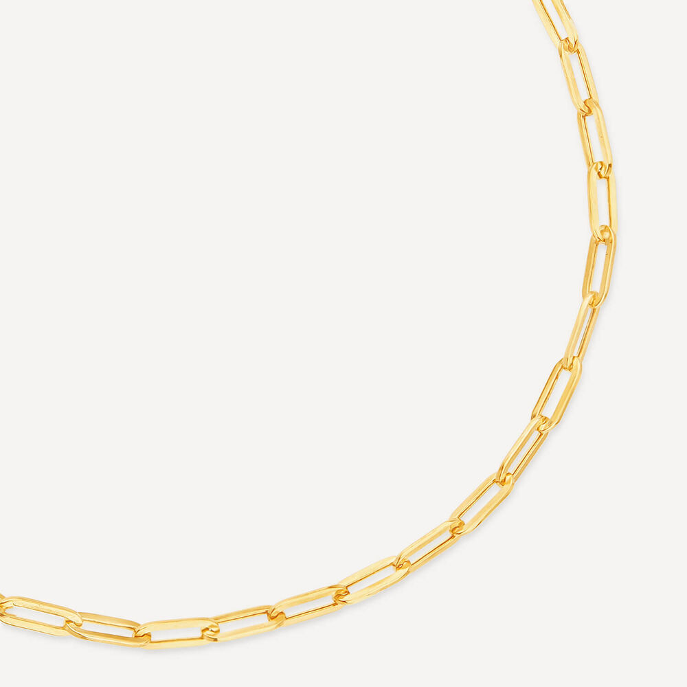 9ct Yellow Gold Small Paperlink Bracelet image number 1