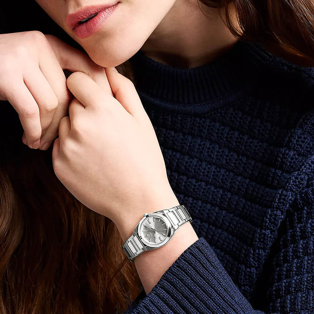 Fossil Everett 30mm Silver Dial Steel Bracelet Watch