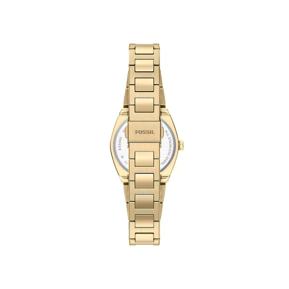 Fossil Everett 27mm Gold Dial Gold Tone Steel Bracelet Watch