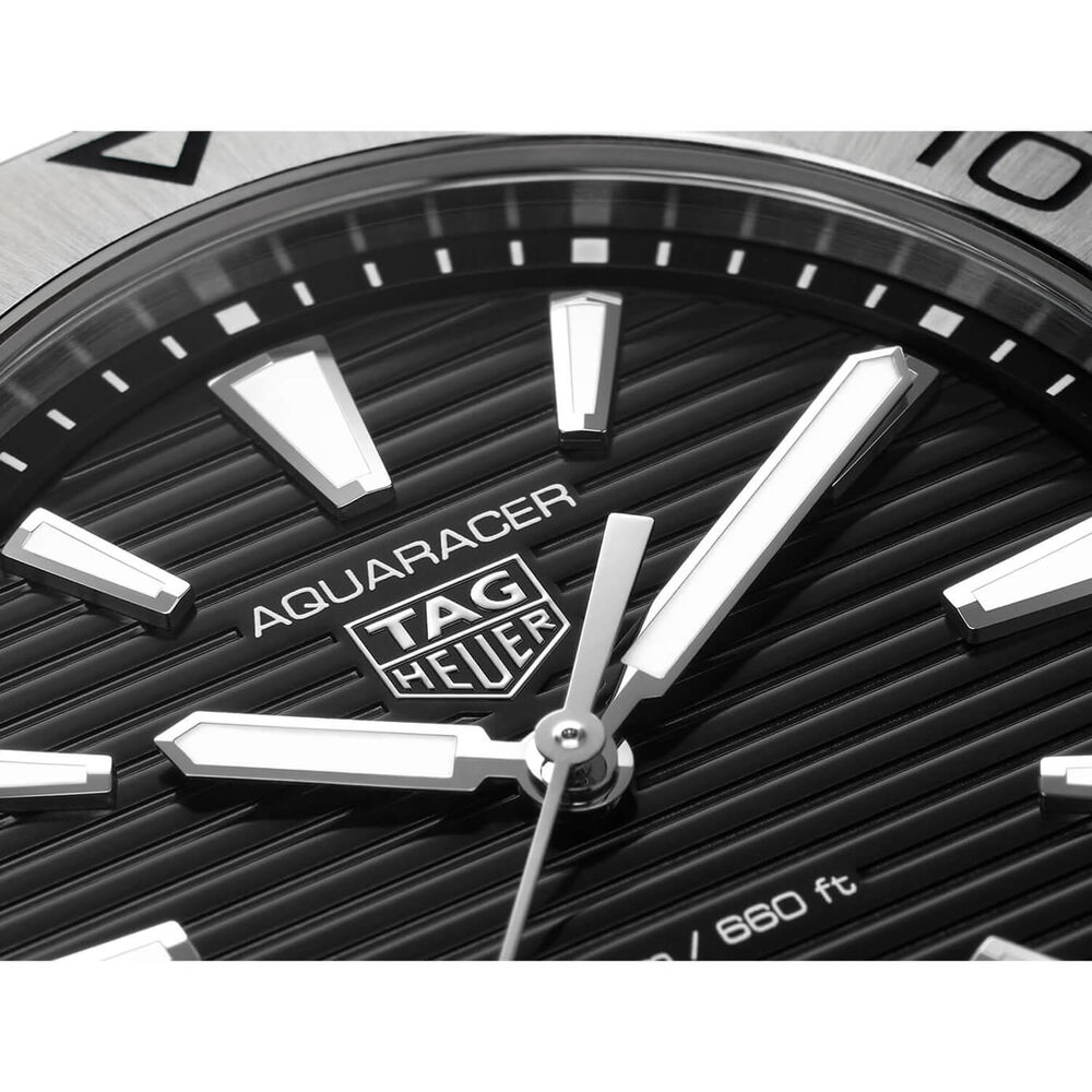 TAG Heuer Aquaracer Professional 200 Quartz 40mm Black Dial Steel Case Bracelet Watch image number 6
