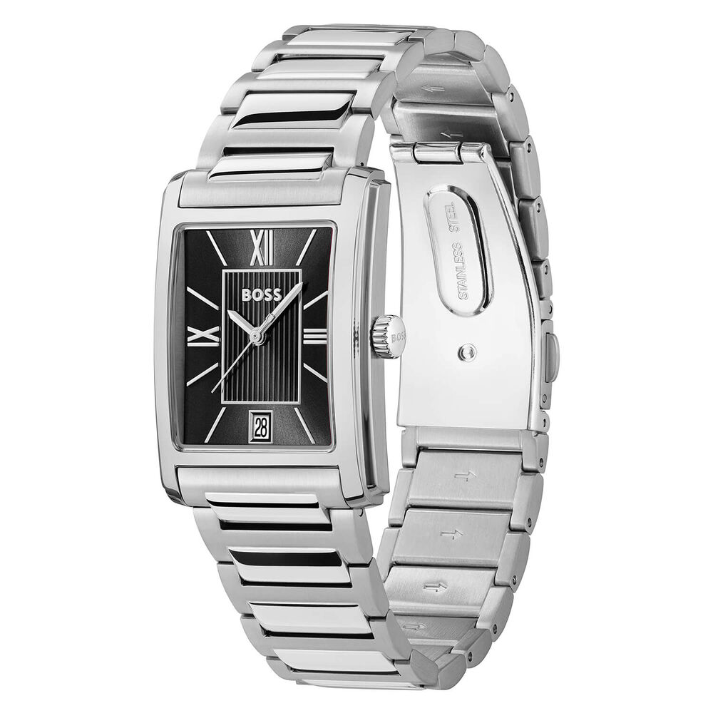 BOSS Principle Dress 28x39mm Black Dial Stainless Steel Bracelet Watch image number 1