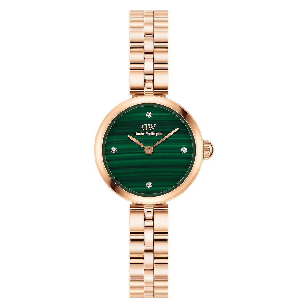 Daniel Wellington Elan Lumine 22mm Malachite Dial Rose Gold PVD Bracelet Watch