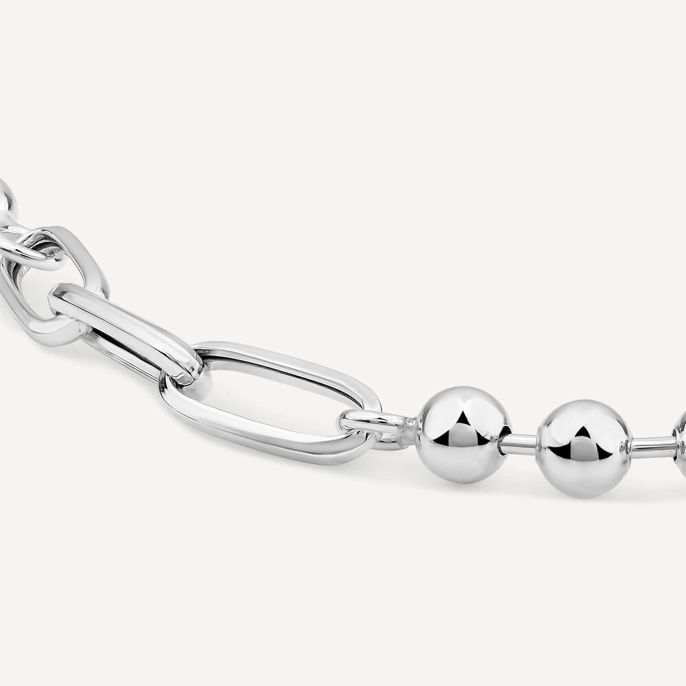 Sterling Silver Ball & Paperlink Bracelet image number 2